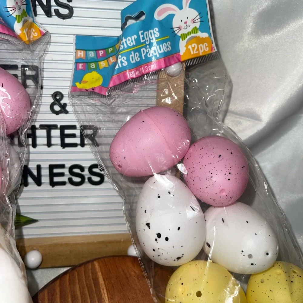 3-Pack Easter Eggs 36ct Speckled Plastic Pastel Colors Party Favors Craft Hunt